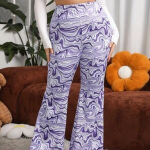 SHEIN purple wave pants